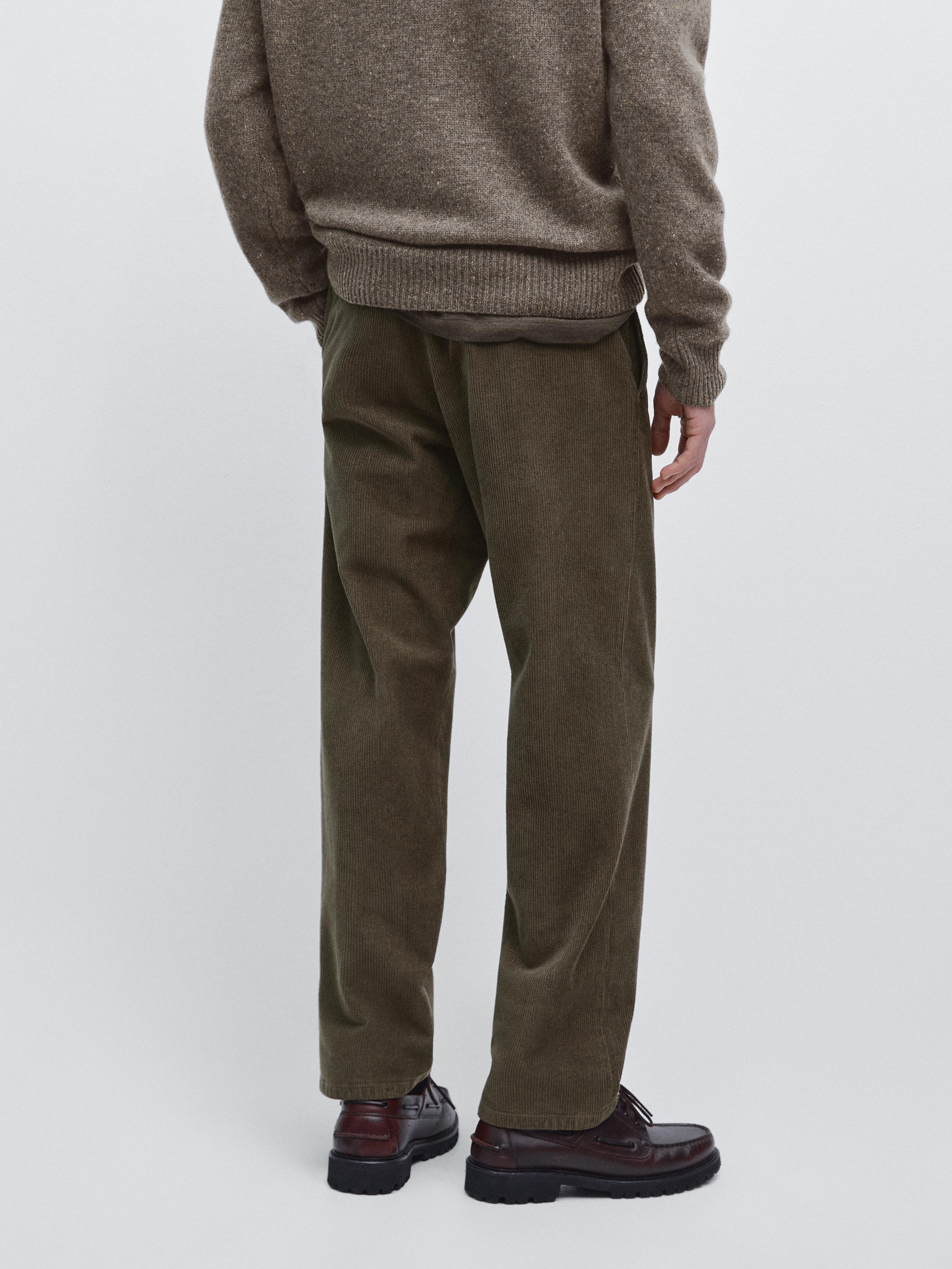 Straight-leg corduroy trousers
